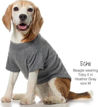 Pet Passion Toby II - The Perfect Tee, 3 Pack Short Sleeve Pet T-Shirt 100% Organic Cotton Tees Clothes for Small, Medium, Large Dogs, Gray Ombre, Large (40-60 lbs)
