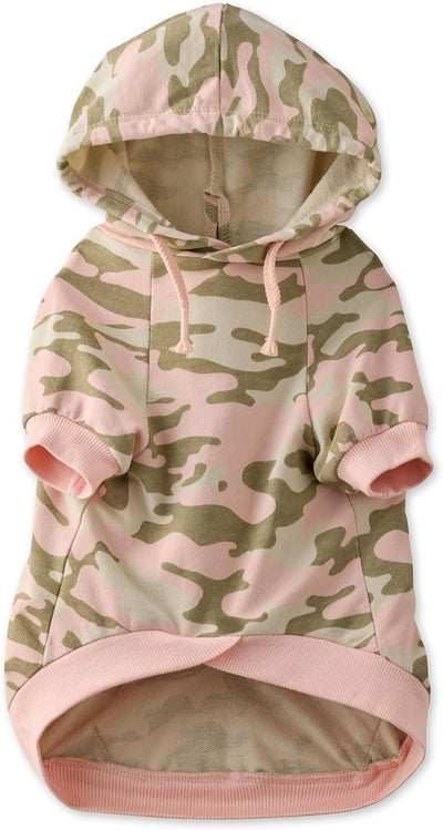 Pet Passion Rocky – The Original Lightweight Hooded Tee 100% Organic Cotton Dog Hoodie Pet Coat Sweater for All Sized Dogs, Original Pink Camo, Large (40-60 lbs)