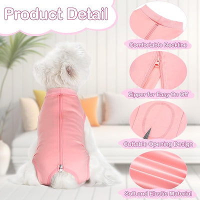 Coppthinktu Dog Surgery Recovery Suit for Dogs After Surgery Female, Dog Onesie Neuter Puppy Spay Shirts, Post-Op Bodysuit Pajamas Anti Licking Abdominal Wounds Cone Alternative
