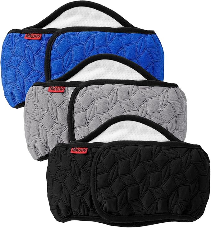 Mkono Male Dog Belly Band Wraps Washable Dog Diapers Male for Small and Medium Dogs, Waist 14.2 Inches to 20 Inches(3 Pack,Blue,Black,Gray)