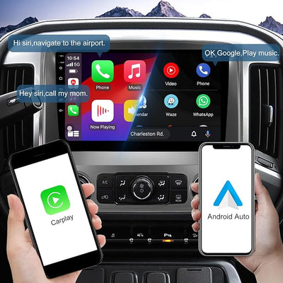 4+64G Android 13 Double Din Car Stereo for Chevrolet Silverado/GMC Sierra 2014-2018 with 10.1 Inch Touchscreen Radio Built-in Wireless Carplay/Android Auto/GPS/Bluetooth/FM/AUX-in/SWC/Backup Camera