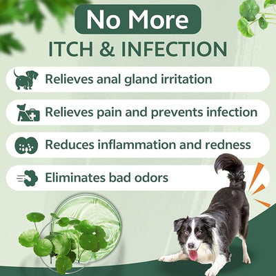 puyrzoe Dog Anal Gland Spray for All Pets - Fast Relief for Anal Glands Natural, Soothes Itching, Stops Scooting, Eliminates Odors, Dog Anti Itch Spray for Pain-Relieving - 4.06 FL Oz