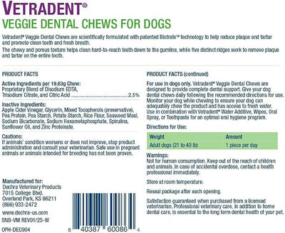 Vetradent® Veggie Dental Chews for Medium Dogs