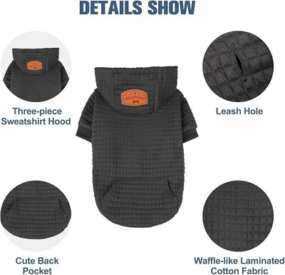 BEAUTYZOO Dog Hoodie for Small Medium Large Dogs, Winter Fall Warm Dog Clothes for Puppy S M Sized Dogs Girl Boy, Dog Sweater Shirt Hoodies with Pocket Bulldog Pitbull Cat Clothing Coat