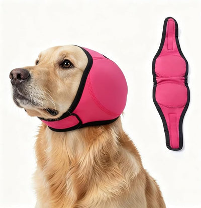 Dog Ear Muffs, No Flap Ear Wraps for Dogs Hematoma - Waterproof Elastic Ear Cover with Calming Hoodie