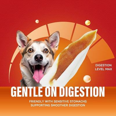 Rabbit Ears with Chicken Dog Treats, High Protein Rawhide Free Dog Chews Long-Lasting Easily Digestible Dental Treats for All Breeds, 9.52OZ(270g)
