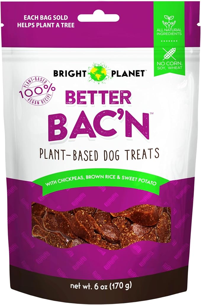 Plant-Based Dog Training Treats (6oz) - Low-Calorie, Soft Chew, Healthy Dog Treats - Clean-Label, Sustainable Ingredients - Adult Pet & Puppy Essentials - USA Made (Better Bac’n)