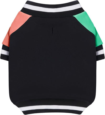 Cute Dog Sweater - Stretchy Dog Pullover Sweatshirt,Soft and Warm Winter Clothes for Boy & Girl Dogs,Suitable for Puppies & Adult Dogs (Black+Blue+Orange, Medium)