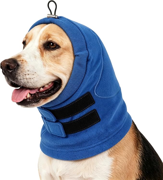 Dog Ear Muffs Noise Protection, No Shake Ear Wraps for Dogs | Dog Calming Hoodie for Anxiety Relief, Thickened Quiet Noise Cancelling Ears Cover for Fireworks Storms Grooming Drying