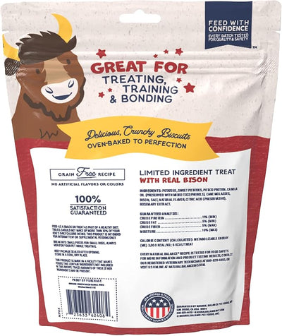 Natural Balance Limited Ingredient Rewards Crunchy Biscuits, Bite-Size Grain-Free Dog Treats for Small-Breed Adult Dogs, Made with Real Bison, 8 Ounce (Pack of 1)