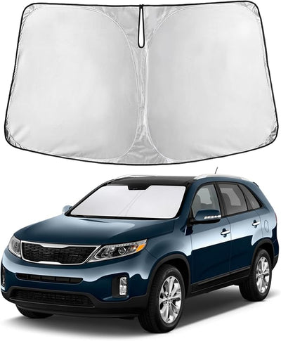 EcoNour Windshield Sunshade Compatible for Kia Sorento 2011-2013 2014 2015, Sun Visor for Front Windshield & Window Sun Shade Cover, UV Heat Blocker & Protector, Car Accessories