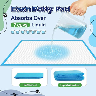 Puppy Pads 50 Pack, 34"x28" Extra Large Dog Pee Pads Thicker Disposable Dog Training Pads Super Absorbent & Leak-Proof, xl 6-Layer Quick-Dry potty Training Pads for doggie, Cats, Rabbits, Pet Supplies