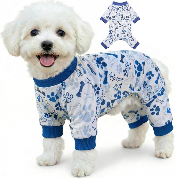 Dog Pajamas & Onesie for Small Medium Dogs, Ultra-Premium Pjs M | Vet-Approved Hypoallergenic Polyester, Lightweight, Breathable & Won't Overheat, Gentler on Skin, Size M (Pet: 6-9lbs)