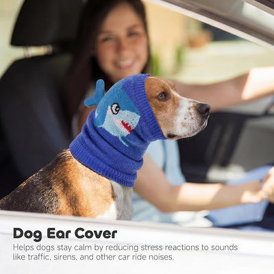 Nanaki No Shake Ear Wraps For Dogs Hematoma-Dog Ear Cover for Bath Grooming, Dog Head Wrap For Anxiety Relief& Noise Protection,Fireworks 4th July,Thunder,Vet Visit, Travel, Snoods for Eating Drinking