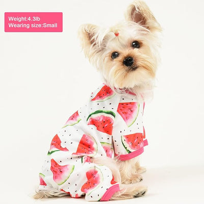 Dog Pajamas Pjs Soft Stretchy Dog Clothes for Small Dogs Girl Boy Medium Size Dogs Spring Summer Puppy Clothes Doggie Onesies Cat Pet Jammies Outfit