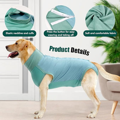 Dotoner Dog Surgery Recovery Suit for Male Female Neuter Anti-Lick Abdominal Wounds Bite Protective Outfit Alternative E-Collar & Cone Breathable Spay for Medium Large Dogs