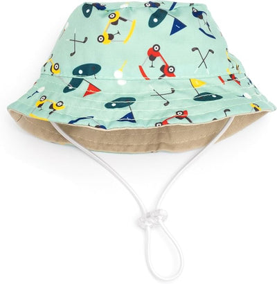THE WORTHY DOG Golf Bucket Hat for Dogs – Lightweight Pet Sun Hat with Adjustable Chin Strap, Soft Brim & Bright Colors - Green, Large