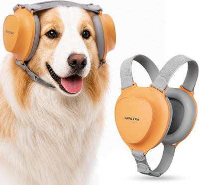Premium Dog Ear Muffs Noise Protection, Up to 30dB NRR Noise Reduction, Noise Cancelling Headphones For Dogs, Buckle-Free Easy Wear for Thunder, Fireworks, Travel & Grooming, M/L Dogs