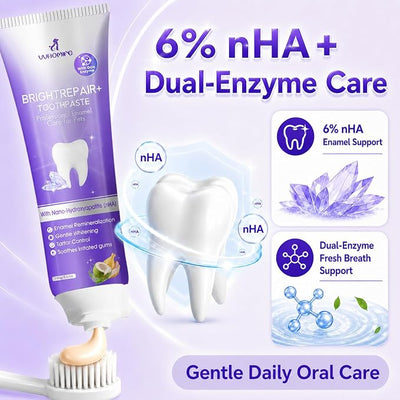 6% nHA Dual-Enzyme Pet Toothpaste for Dogs & Cats, Sensitive Teeth, 3.52oz | Gentle Enamel Care. Gum Comfort. Smooth Brushing Feel. Daily Fresh Breath Support.