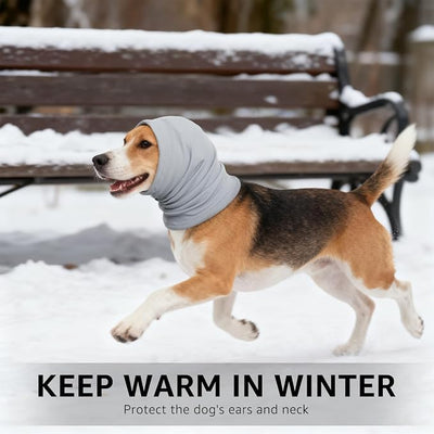 SCENEREAL Dog Calming Band Hoodie No Shake Ear Wraps Muffs, Anxiety Relief Quiet Dogs Head Covers, Noise Protection Grooming Thunder Christmas Fireworks Bathing Drying