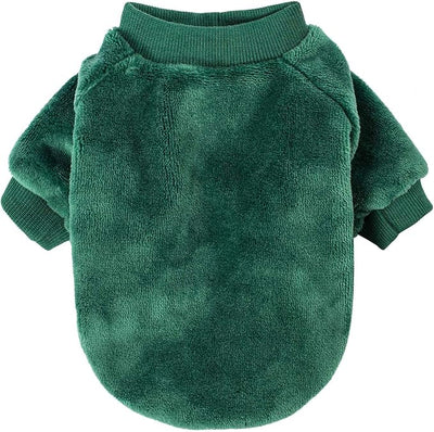 FabriCastle Christmas Dog Sweater, 2-Pack Dog Clothes, Soft and Warm Pet Jackets for Small Dogs & Cats, Winter Pet Apparel Costumes, Puppy Outfits (Dark red,Dark Green, X-Large)