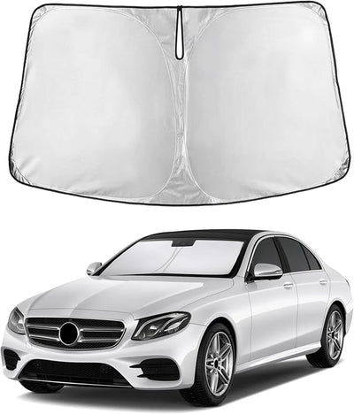 EcoNour Windshield Sunshade Compatible for Mercedes-Benz E-Class 2010-2014 2015 2016, Sun Visor for Front Windshield & Window Sun Shade Cover, UV Heat Blocker & Protector, Car Accessories