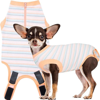 Recovery Suit for Dogs,Dog Cone Alternative Zipper Surgery Suit Female Spay,Soft Dog Surgery Suit for Anti Licking,Breathable Surgical Suit for Dogs Female Spay