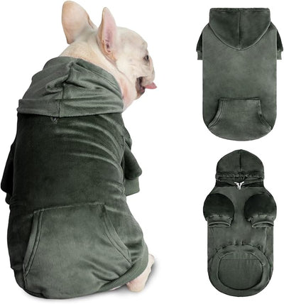 PAWCHIE Dog Hoodie, Premium Dog Sweater for Small Medium and Large Dogs, Tie Dye Pet Cloth with Leash Hole,Puppy Sweatshirt, Pet Outfit, Cat Apparel, Green SM