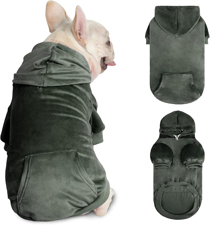 PAWCHIE Dog Hoodie, Premium Dog Sweater for Small Medium and Large Dogs, Tie Dye Pet Cloth with Leash Hole,Puppy Sweatshirt, Pet Outfit, Cat Apparel, Green S