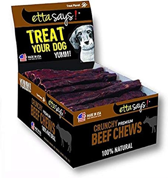 Etta Says! Premium Beef 4.5 Inch Chews - All Natural, Grain Free Dog Treat, Chew, Limited Ingredients, Usa Made
