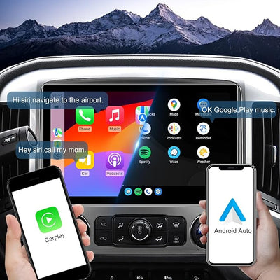 4+64G Android 13 Double Din Car Stereo for Chevrolet Silverado/GMC Sierra 2014-2018 with 11.5 Inch Touchscreen Radio Built-in Wireless Carplay/Android Auto/GPS/Bluetooth/FM/AUX-in/SWC/Backup Camera