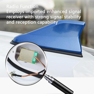 Car Shark Fin Antenna Cover for Hyundai Sonata/Tucson/Accent/Atos/Coupé/Galloper/Getz with Adhesive Tape Vehicle Shark Fin Shape Cover Roof Antenna Aerial Shell Replacement