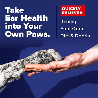 TropiClean Oxymed Soothing Ear Wipes for Dogs & Cats, Anti-Itch Relief, 50 Count