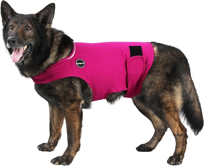 Dog Anxiety Jacket, Skin-Friendly Dog Calming Shirt - Dog Coat for Thunder, Fireworks, Vet Visits and Separation - Keep Pet Calm Without Medicine & Training, Anti Anxiety, Rose, X-Small