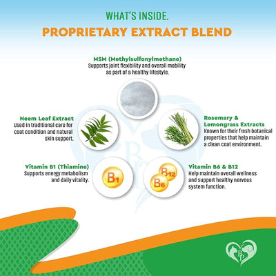 Oral Flea & Tick Prevention for Dogs and Cats - Natural Flea Control and Medicine & Treatment for Small and Large Dogs - Multivitamin Drops Supplements for Pets