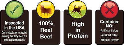 Cadet 100% Beef Strip Long Lasting Chews for Dogs, Single Ingredient Beef Esophagus Dog Treats, Natural High Protein Rawhide Alternative for Small & Large Dogs, 16 Ounce
