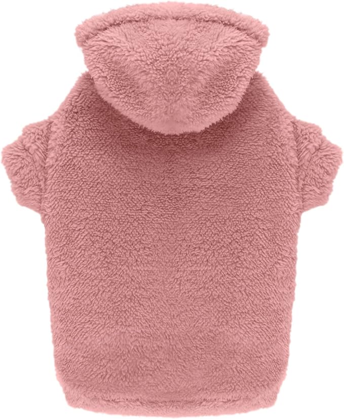 Fuzzy Dog Sweaters for Large Dogs Pet Hoodie Clothes Warm Soft Pet Coats Hooded Sweatshirt Dog Hoodie for Large Dogs(Pink-L)