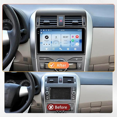 4GB+128GB Car Stereo for Toyota Corolla (2009-2013) 9-Inch in-Cell Touchscreen 720x1280P Android Car Radio Wireless CarPlay Android Auto FM BT WiFi