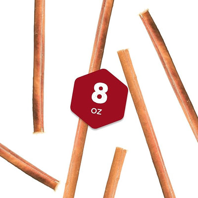 Best Bully Sticks 12 Inch Bully Sticks for Dogs - 8 oz (Pack of 1) - Natural Grass-Fed Dog Treats Large Breed, Grain and Rawhide-Free, Perfect for Medium or Large Canines