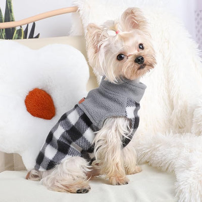 Fleece Dog Sweater Stretchy Pullover Dog Sweatshirt Jacket Lightweight Pet Clothes Coats for Small Dogs Pet Doggie Outfits Clothing Cat Apparel (X-Small, Grey)