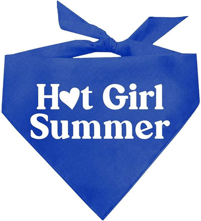 Hot Girl Summer Dog Bandana (Royal, OS 310)