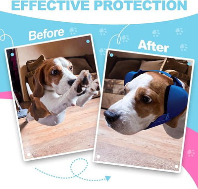 PROHEAR Dog Ear Muffs Hearing Protection for Dogs, NRR 28dB Noise Cancelling Headphones, Easy to Adjust Dog Hearing Protection Earmuffs for Thunder, Hunting, Tourism, Cars, Racing, (M, Blue)