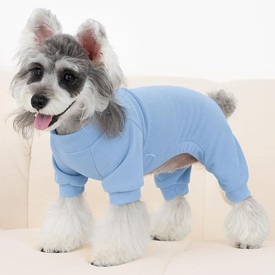 XPUDAC 3 Pack Fleece Dog Pajamas Winter Dog Clothes for Small Medium Dogs Boy Girl Warm Soft Puppy Outfit Pet Costume, Light Sky Blue, Navy, Light Gray, XL