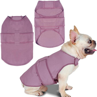 Dog Anxiety Vest Calming Jacket for Small Medium Large Dogs, Dog Shirt Wrap for Indoor Outdoor Fireworks, Thunder, Travel, Separation, Purpink, Large