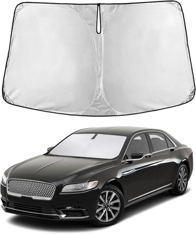 EcoNour Windshield Sunshade Compatible for Lincoln Continental 2017-2018 2019 2020, Sun Visor for Front Windshield & Window Sun Shade Cover, UV Heat Blocker & Protector, Car Accessories