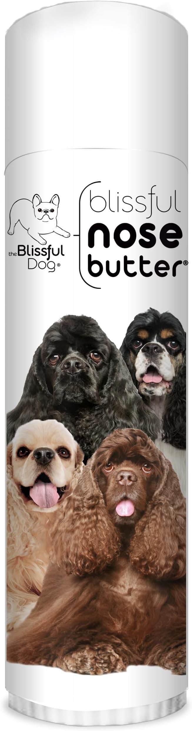 The Blissful Dog Cocker Spaniel Nose Butter, Versatile Dog Nose Balm for Dry Nose, Handcrafted Nose Moisturizer, Easy-to-Apply Dog Essentials, Unscented, 0.50 oz.