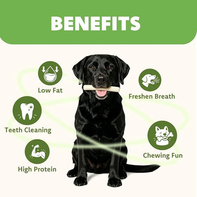 MON2SUN Dog Rawhide Rolls Twist Sticks 6.5 Inch Natural Flavor Rawhide Chews 18 Count for Puppy and Small Dogs