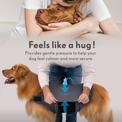 Paw Inspired Dog Anxiety Vest, Calming Thunder Jacket for Dogs, Soothing Compression Vest for Thunderstorms, Fireworks, Travel, Separation Anxiety (XL)