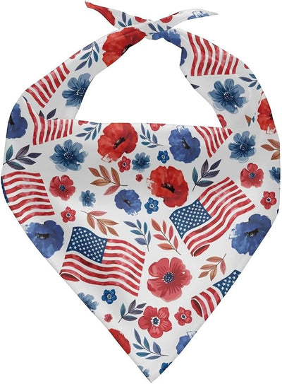 KEIAHUAN 250th Anniversary Dog Bandana USA Flag Dog Bandana Puppy Triangle Scarf Lightweight Pet Accessories for Small Medium Large Dogs Cats