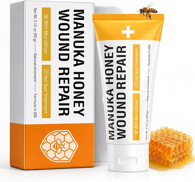 Rapid Wound Repair Ointment | Hot Spot Comfort for Dogs – Soothes & Moisturizes Itchy Skin – Hot Spots, Allergy & Itching Relief, Scratches & Manuka Honey Wound Care, 2 oz